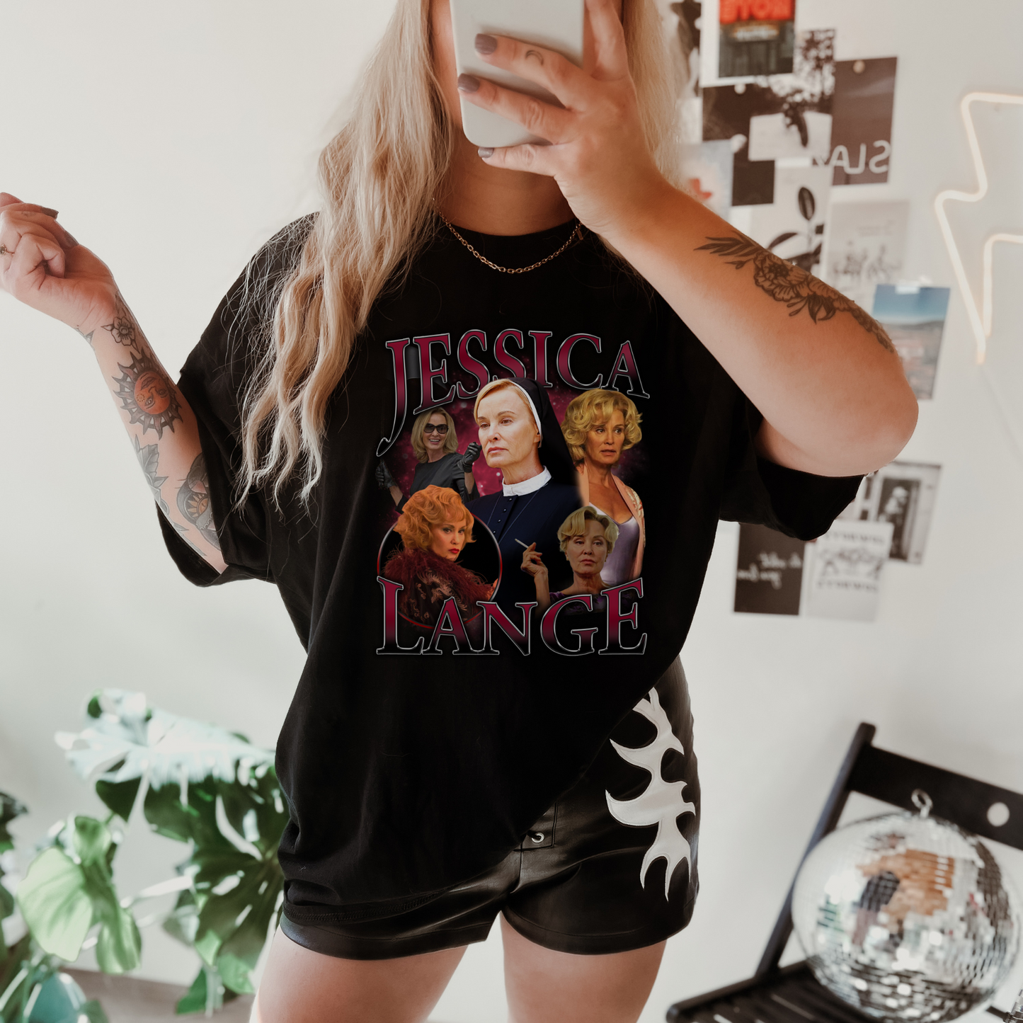 Jessica Lange 90s shirt