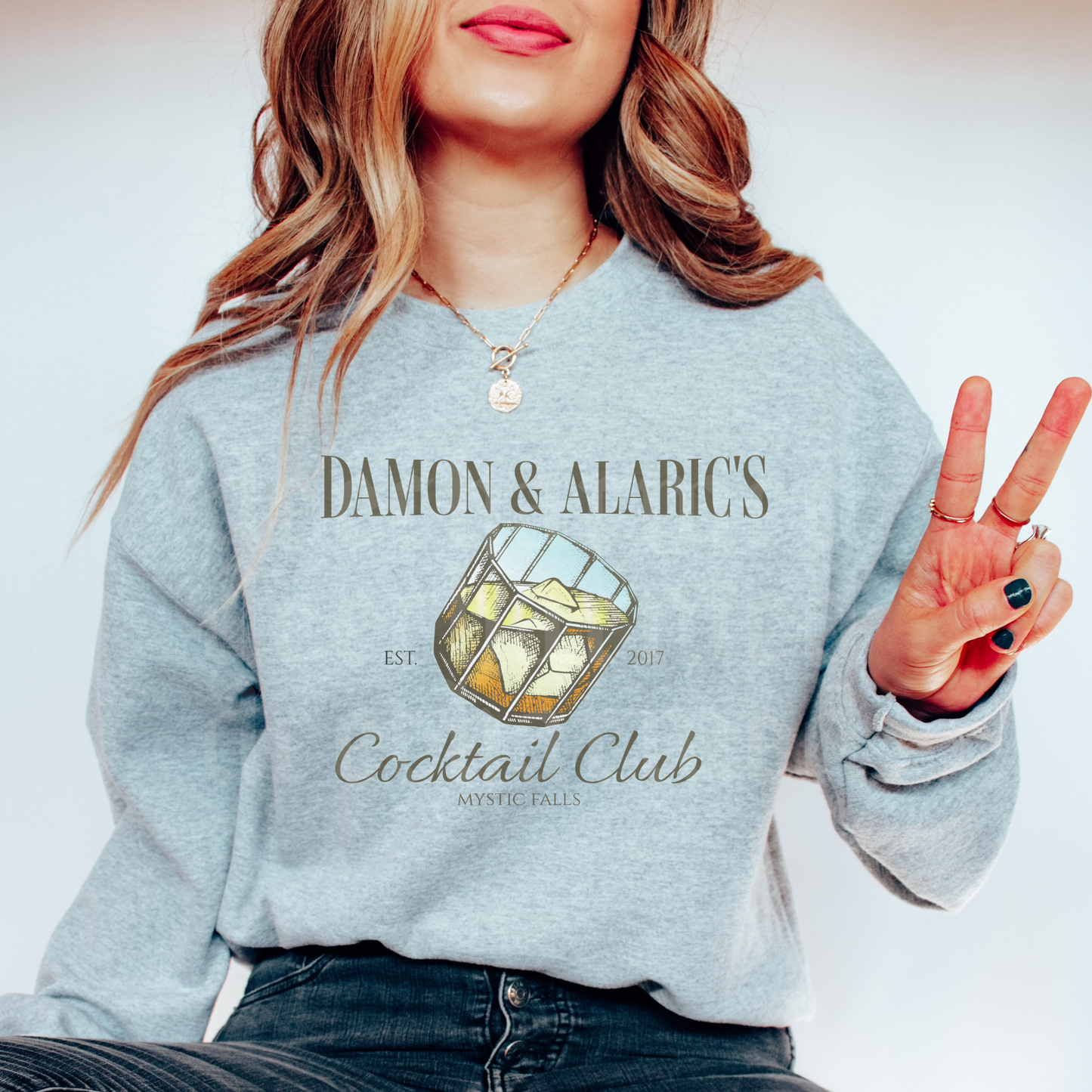 Damon & Alaric's Cocktail Club Crewneck