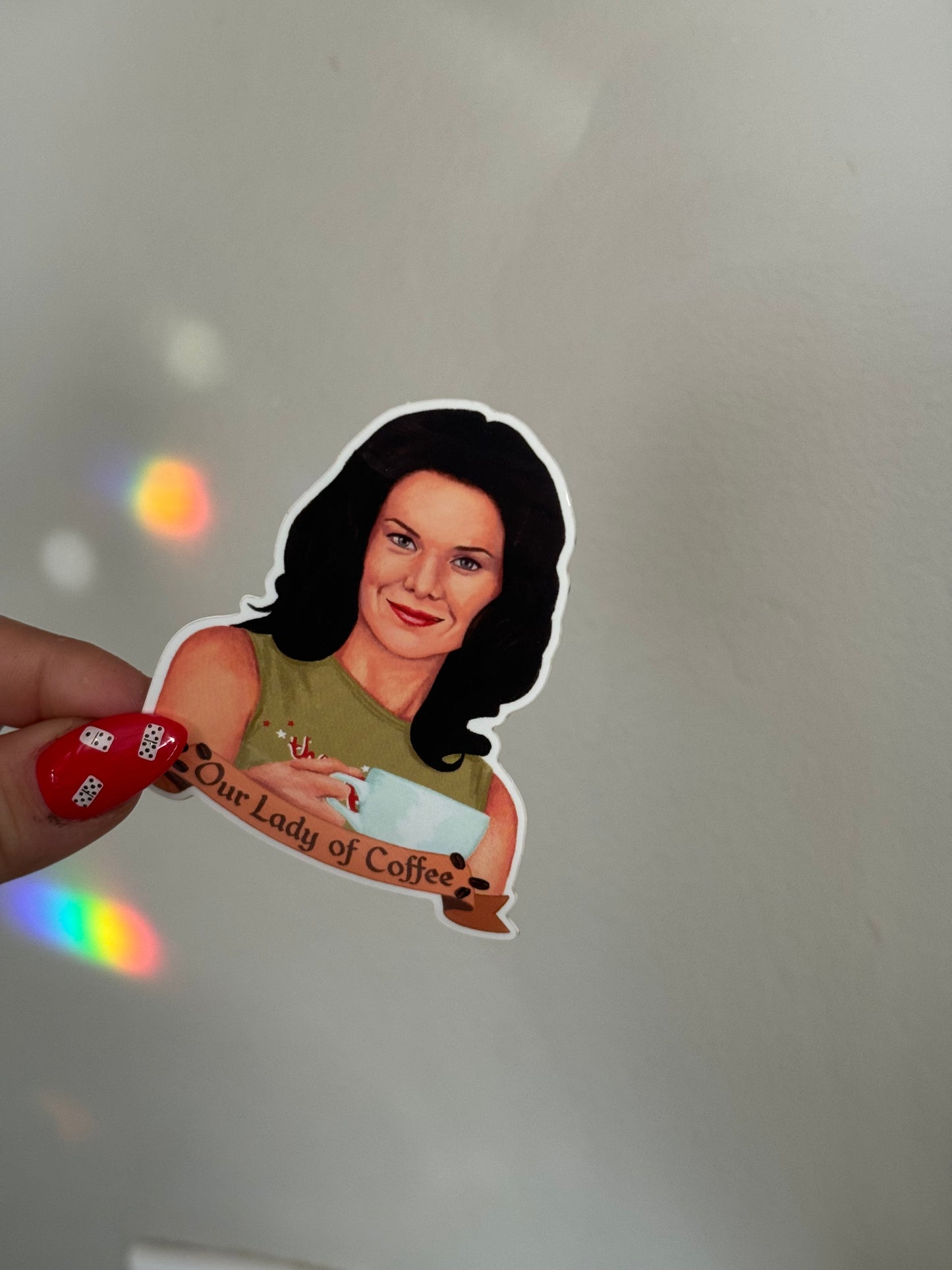 Our Lady of Coffee Sticker