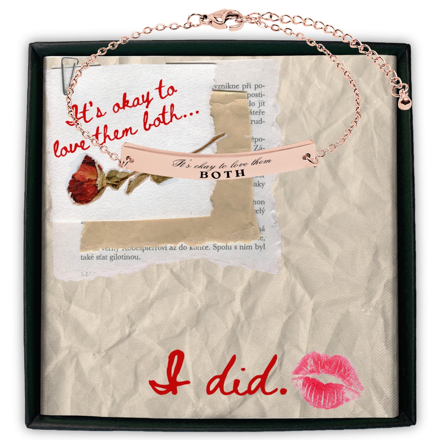 It's okay to love them both bracelet