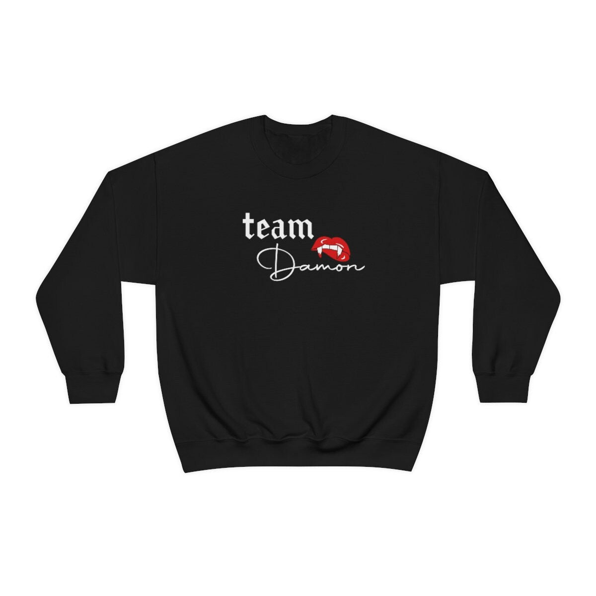 Team Damon Sweatshirt, TVD Sweatshirt, Damon Salvatore Sweatshirt, TVD fan gift, The Vampire Diaries Sweater, Vampire fan gift