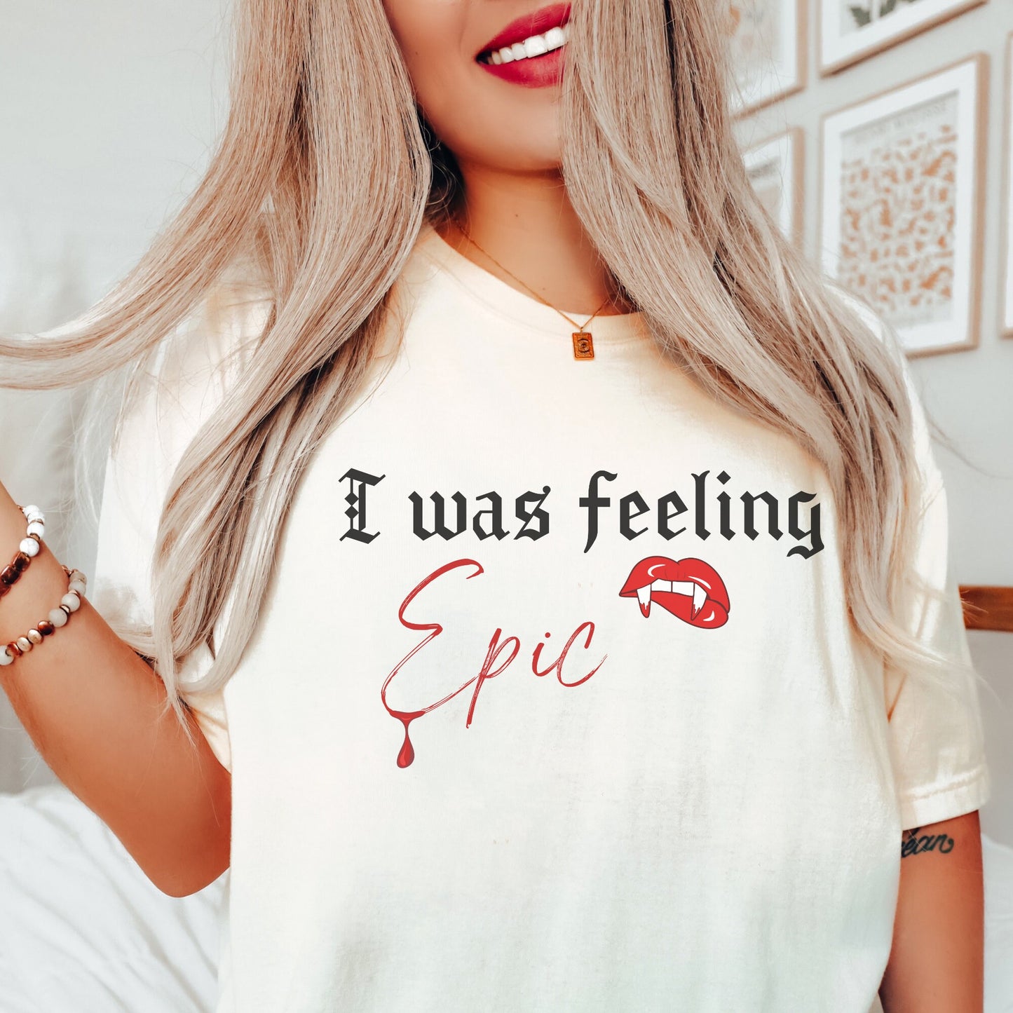 TVD Shirt, I was feeling epic shirt, Stefan Salvatore shirt, tvd fan gift, The Vampire Diaries shirt, TVD Fan, TVD merch