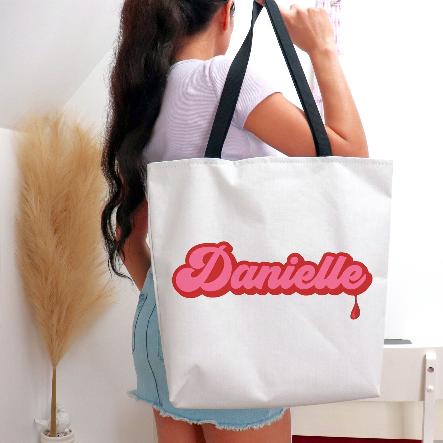Personalized Mystic Falls Tote Bag, Damon Salvatore tote bag, Tvd tote bag, Tvd merch, Tvd shopping bag, Salvatore brothers, Tvd fan gift
