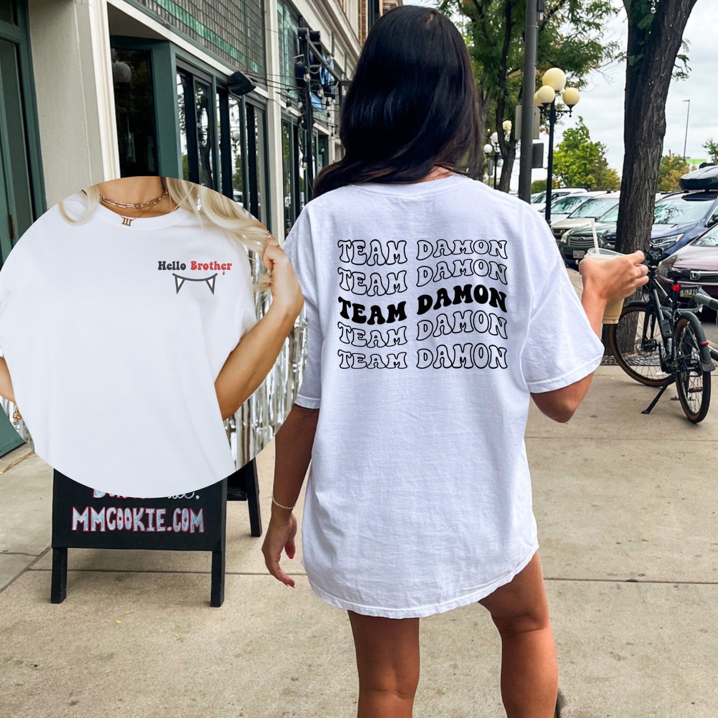 Damon Salvatore Shirt, Team Damon Shirt, TVD shirt, TVD fan gift, tvd merch, The Salvatore brothers, Mystic Falls shirt