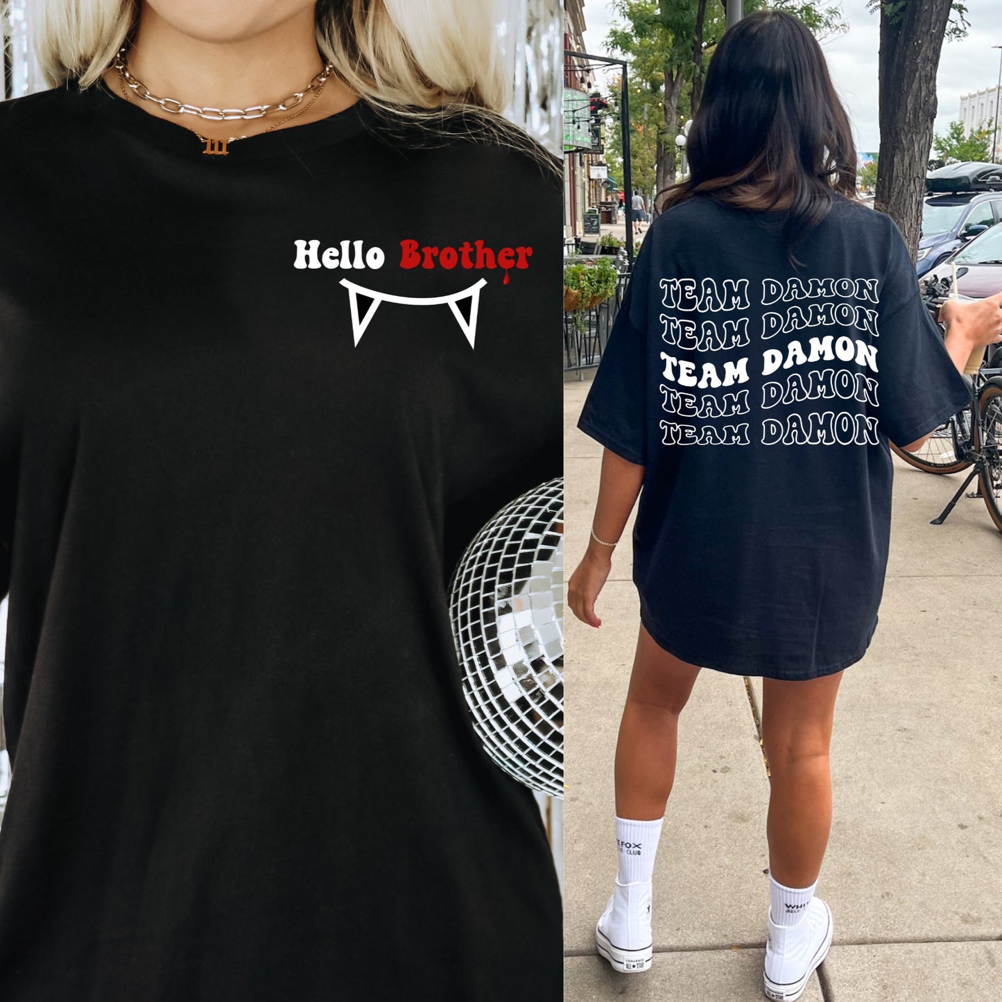 Damon Salvatore Shirt, Team Damon Shirt, TVD shirt, TVD fan gift, tvd merch, The Salvatore brothers, Mystic Falls shirt