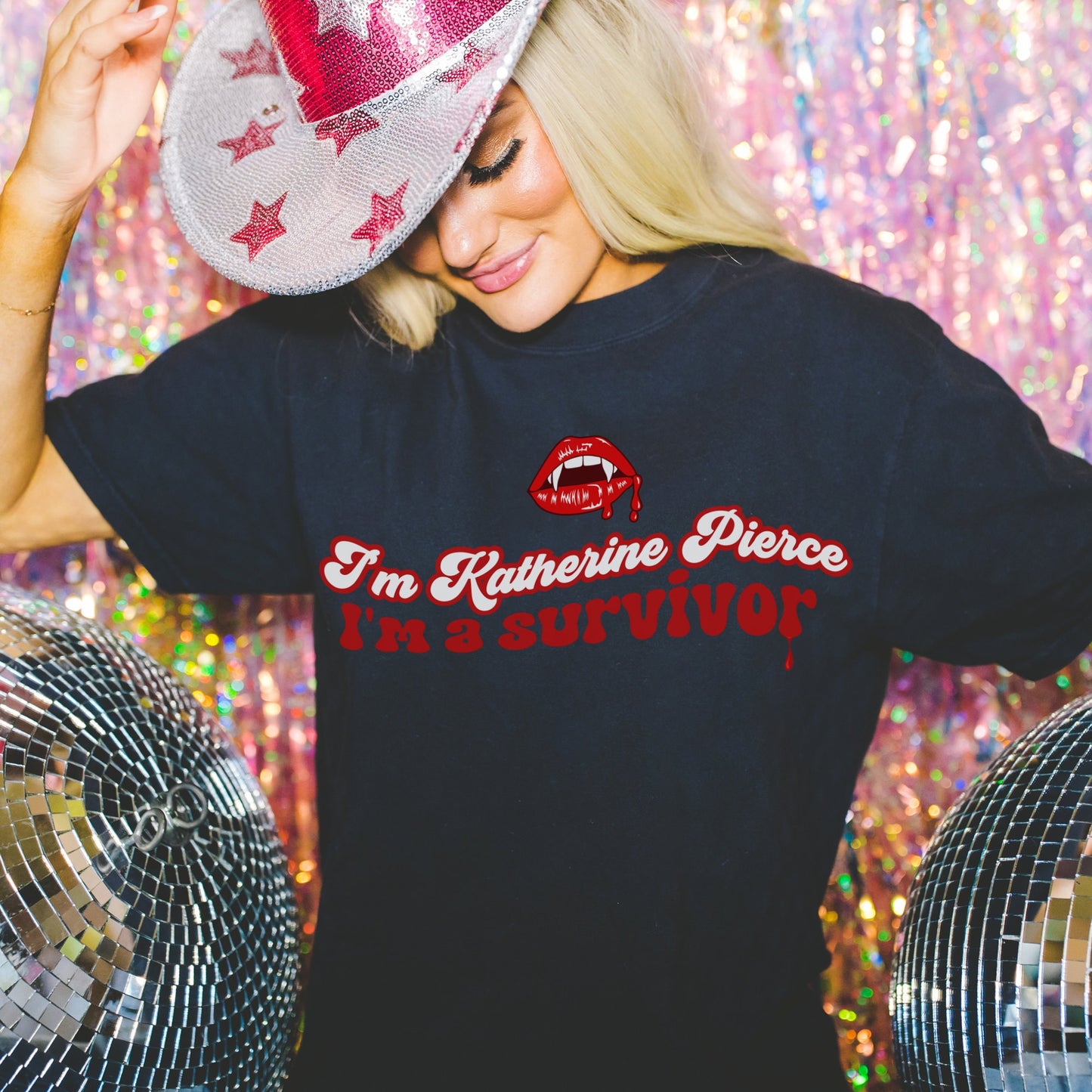 TVD merch, Katherine Pierce Shirt, TVD Shirt, Mystic Falls shirt, TVD merch, Tvd fan gift, Tvd apparel, Team Damon