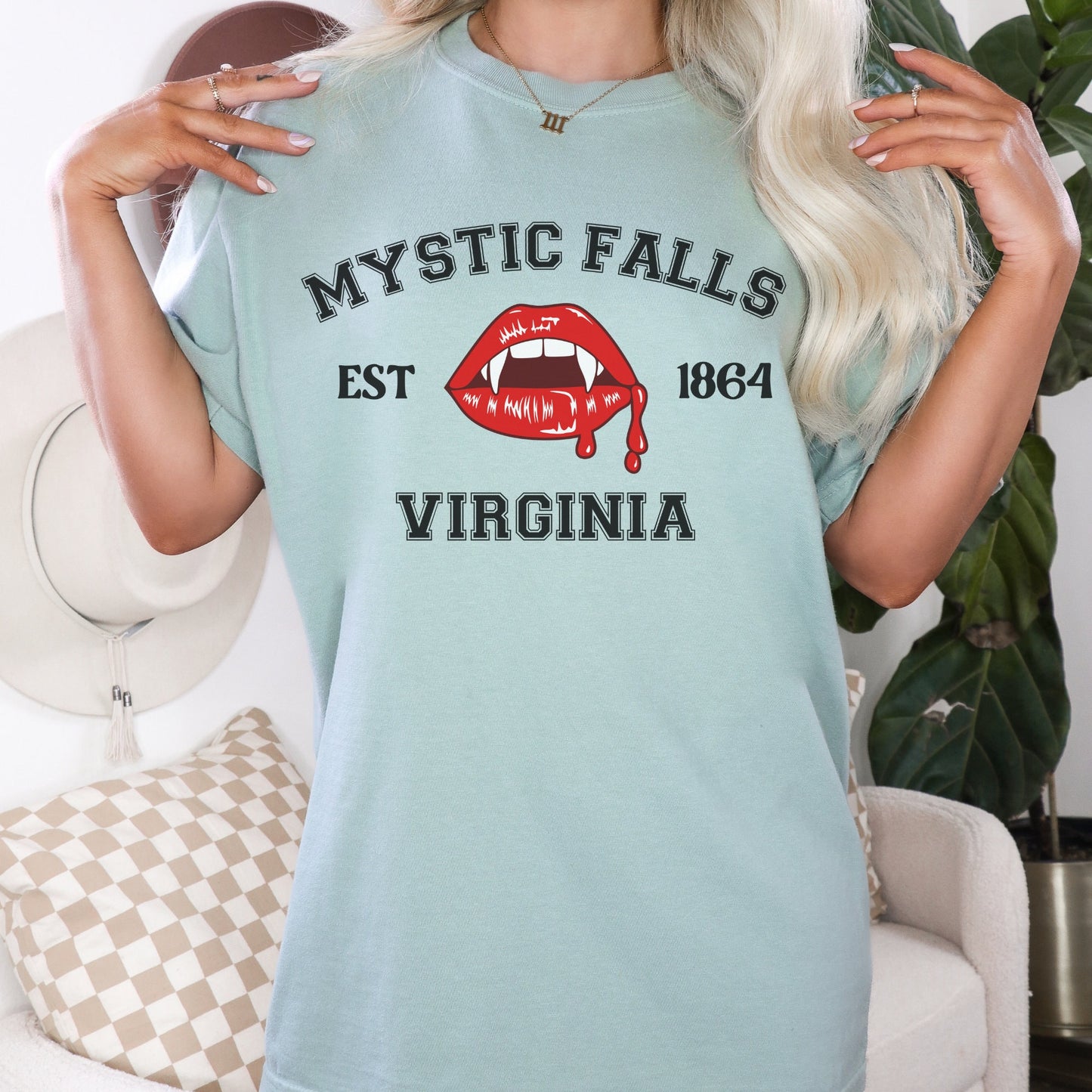 Mystic Falls shirt, Damon Salvatore shirt,TVD Shirt, Stefan Salvatore, TVD merch, Tvd fan gift, Mystic Falls merch, tvd