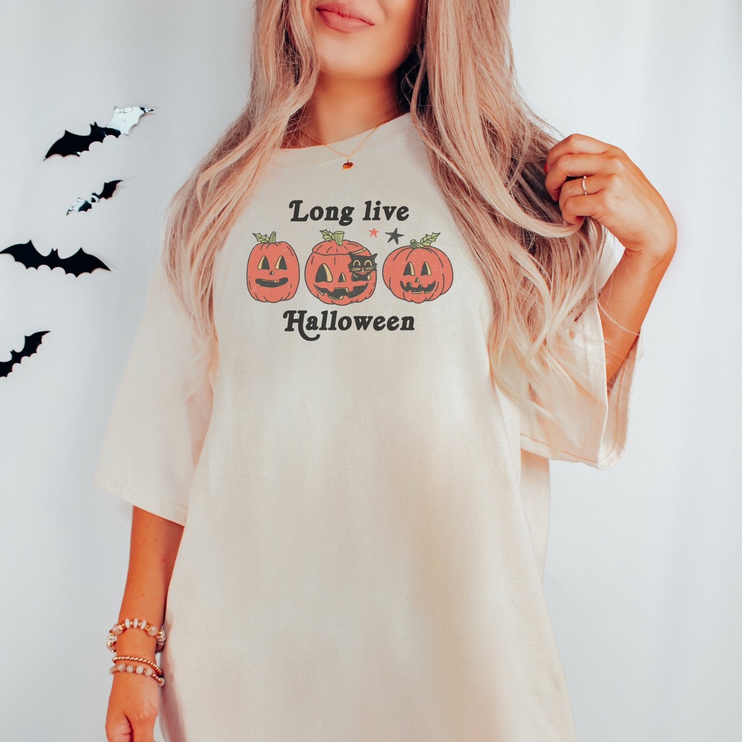 Halloween Shirt Long Live Halloween, Vintage Halloween Shirt, Retro Halloween, Comfort Colors, Spooky Season, Vintage Pumpkin Shirt