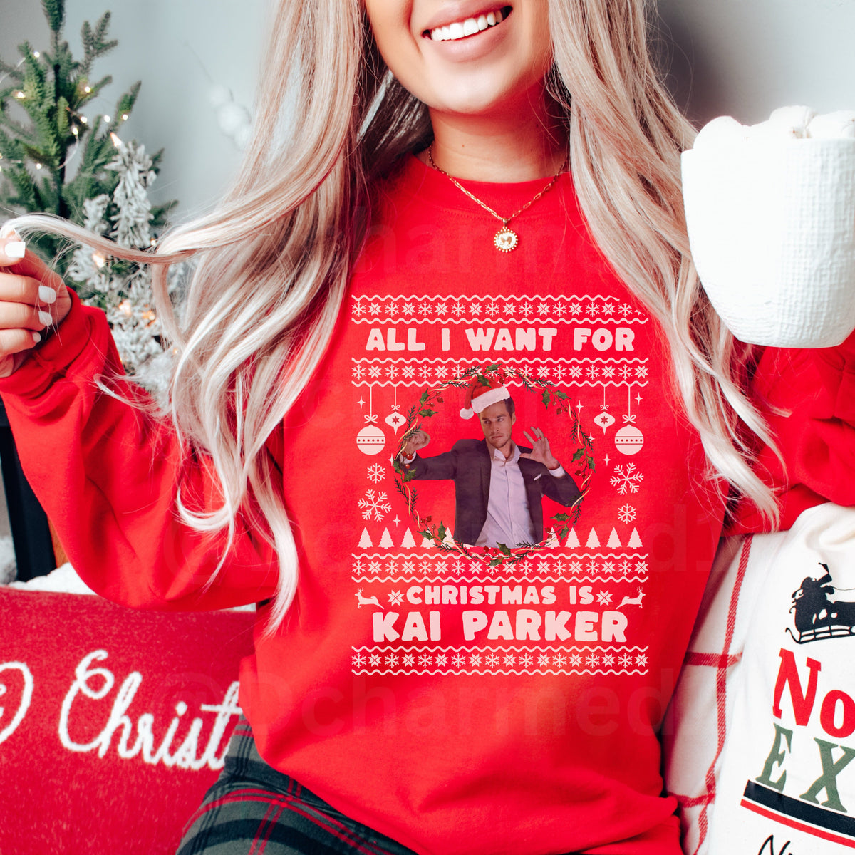 Kai Parker Sweatshirt, TVD Ugly Christmas Sweater, TVD Xmas gift, TVD fan gift, Salvatore Brothers, tvd merch, mystic falls