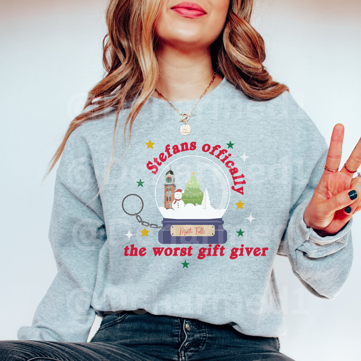 TVD xmas hoodie, tvd merch, tvd gift, mystic falls shirt, Katherine Pierce, tvd fan, Damon salvatore, tvd fan gift, stefan salvatore