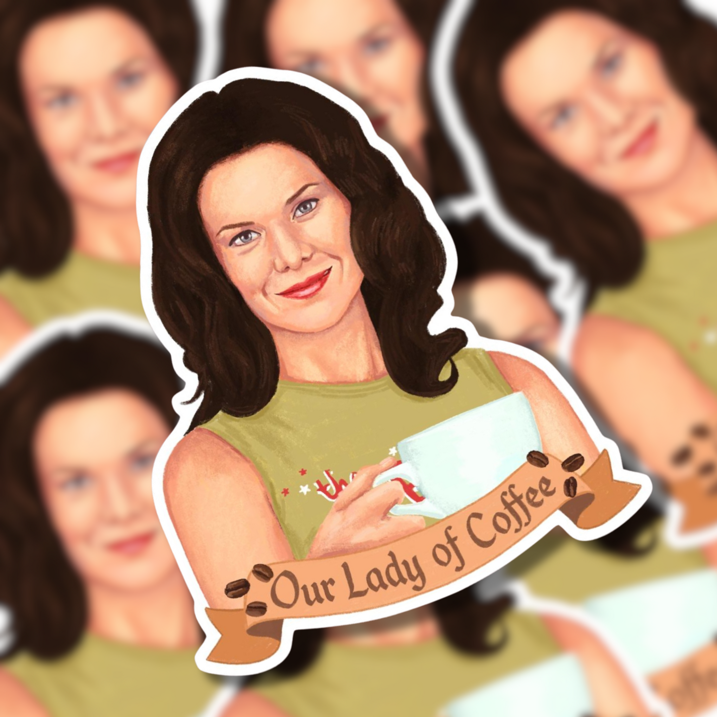 Our Lady of Coffee Sticker