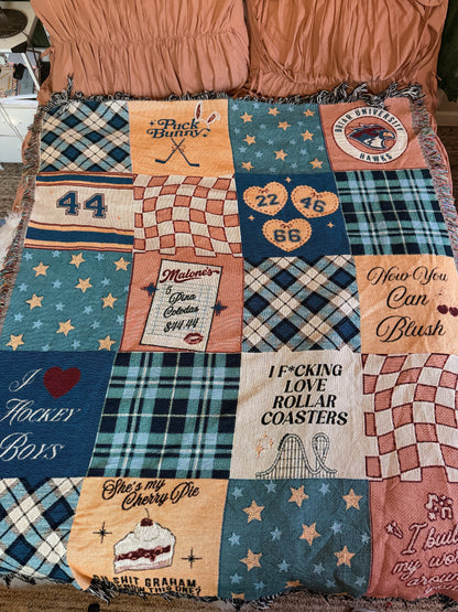 Puck Bunny Woven Blanket