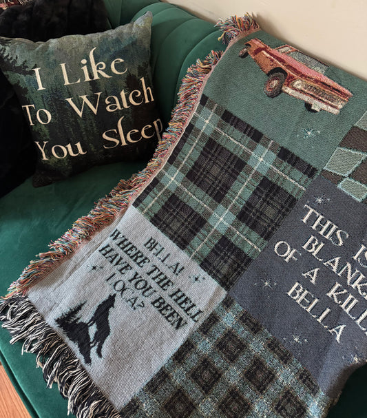 I Like To Watch You Sleep Woven Pillow