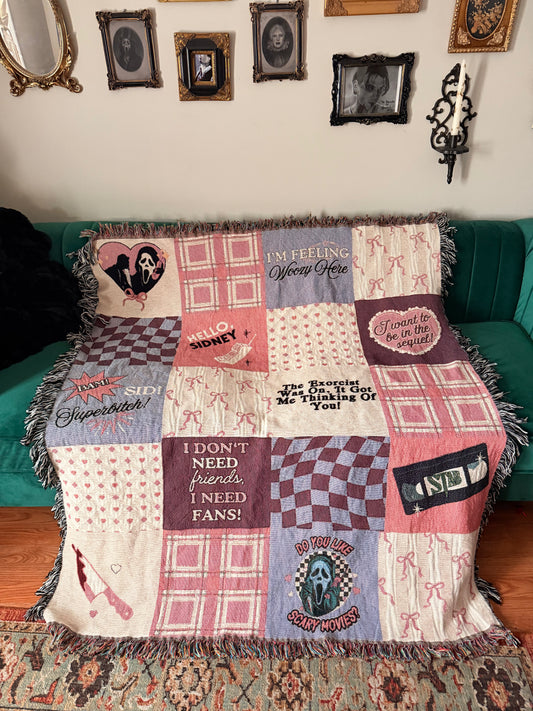 Girly Ghostie Woven Blanket