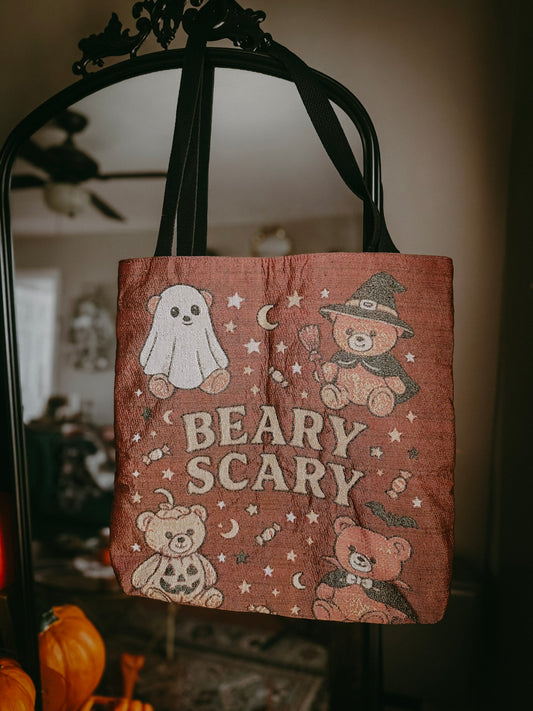 Beary Scary Woven Tote