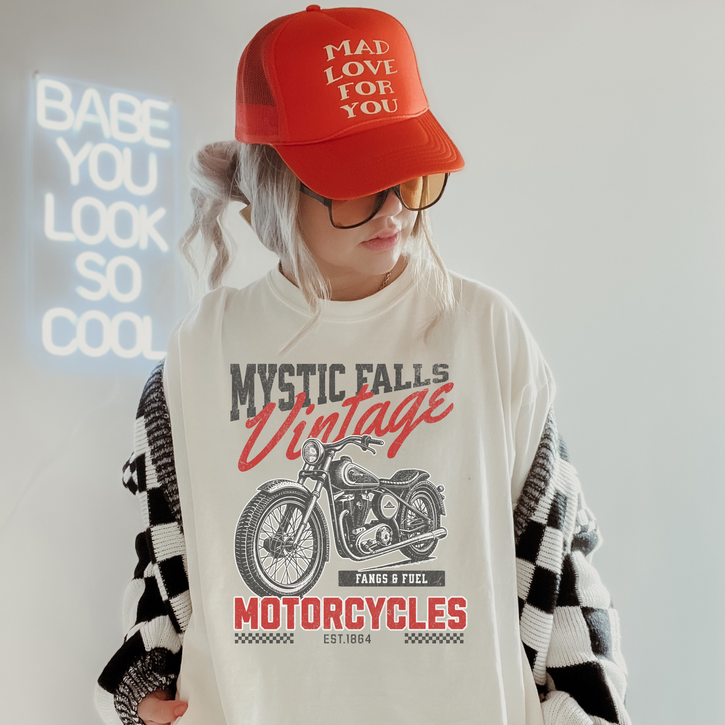 Mystic Falls Vintage Motorcycle Shirt