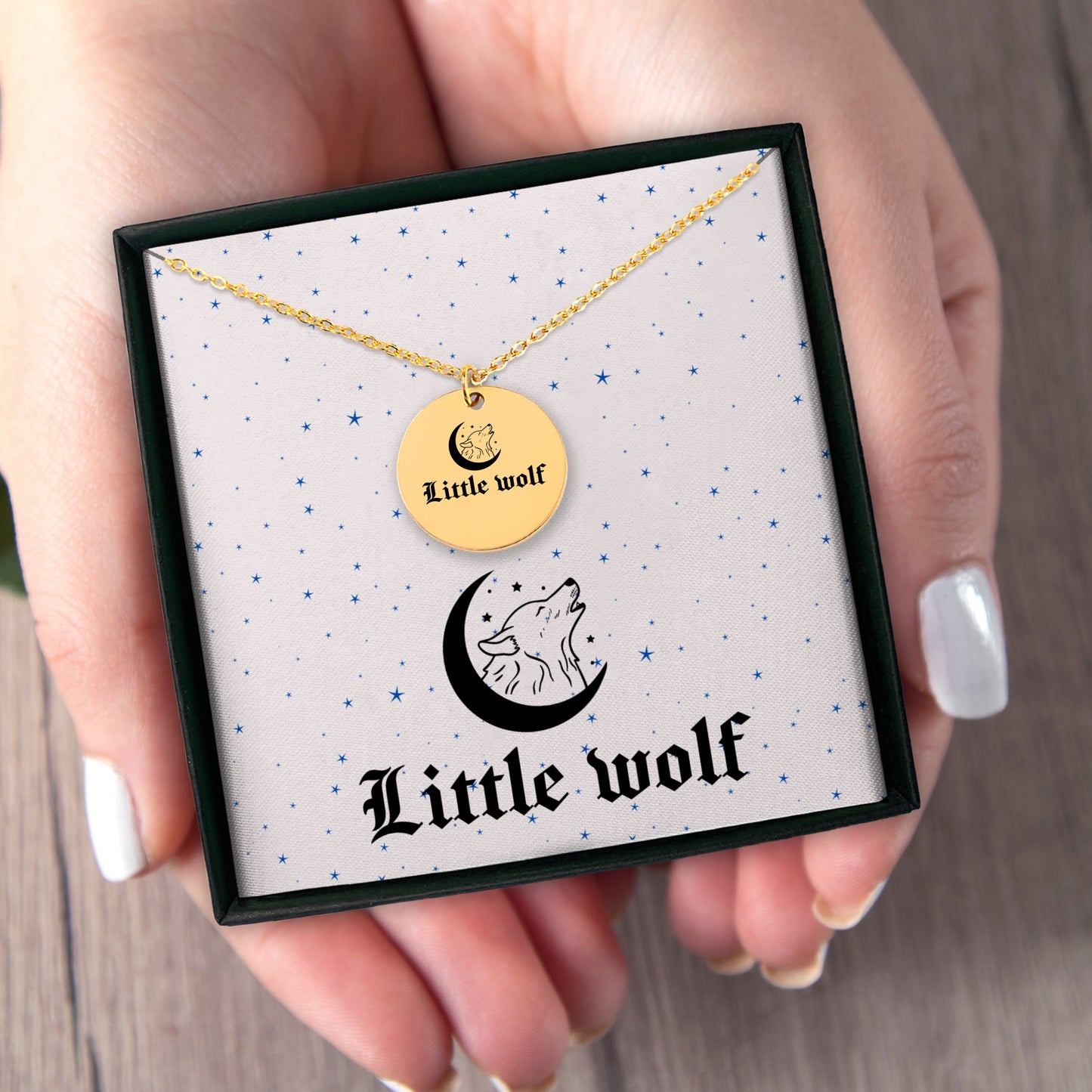 Little Wolf Coin Necklace