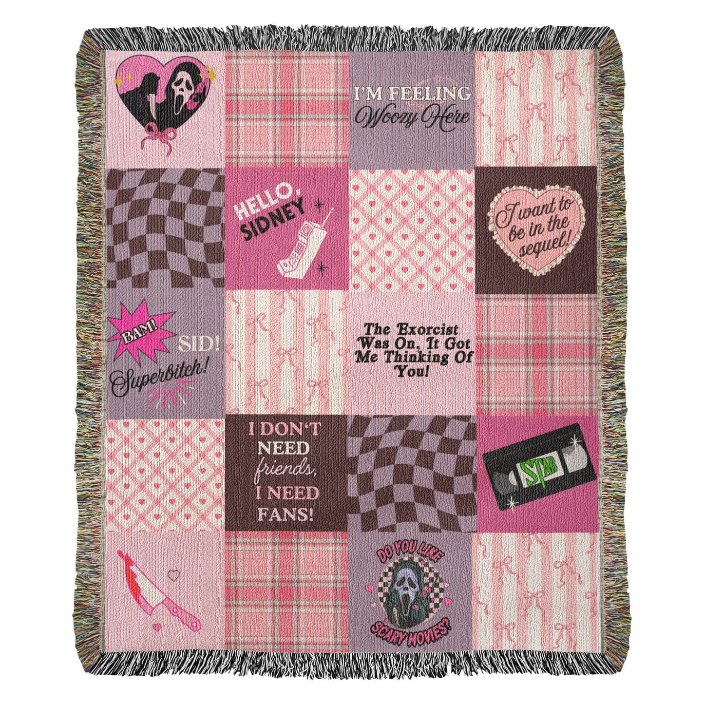 Girly Ghostie Woven Blanket
