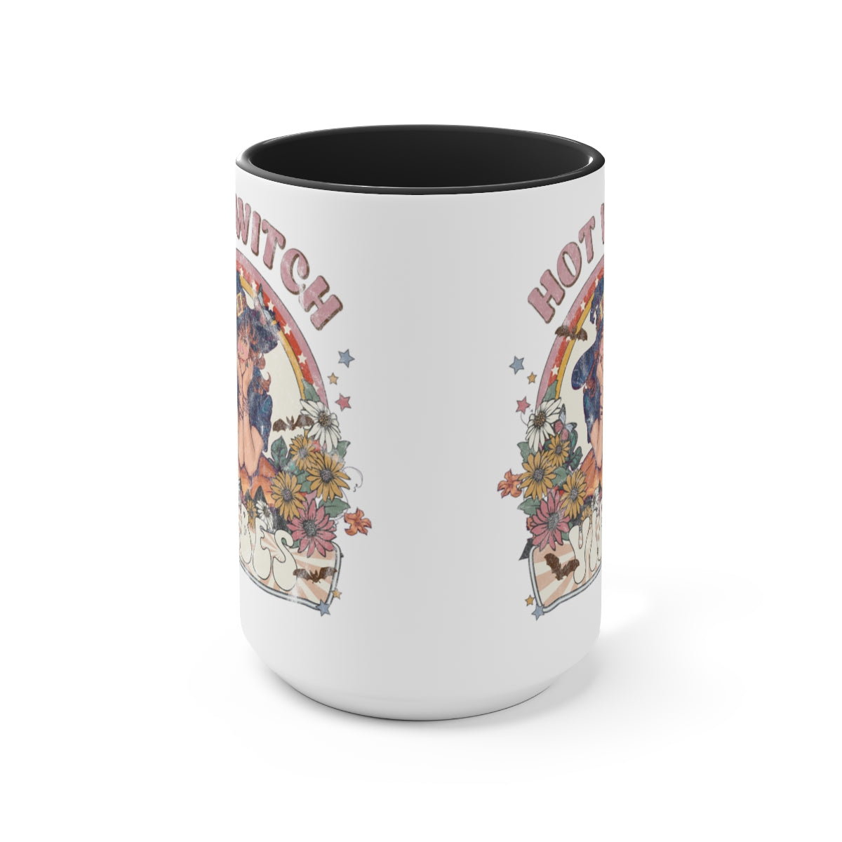 Retro Hot witch vibes coffee mug for Halloween - 15 oz