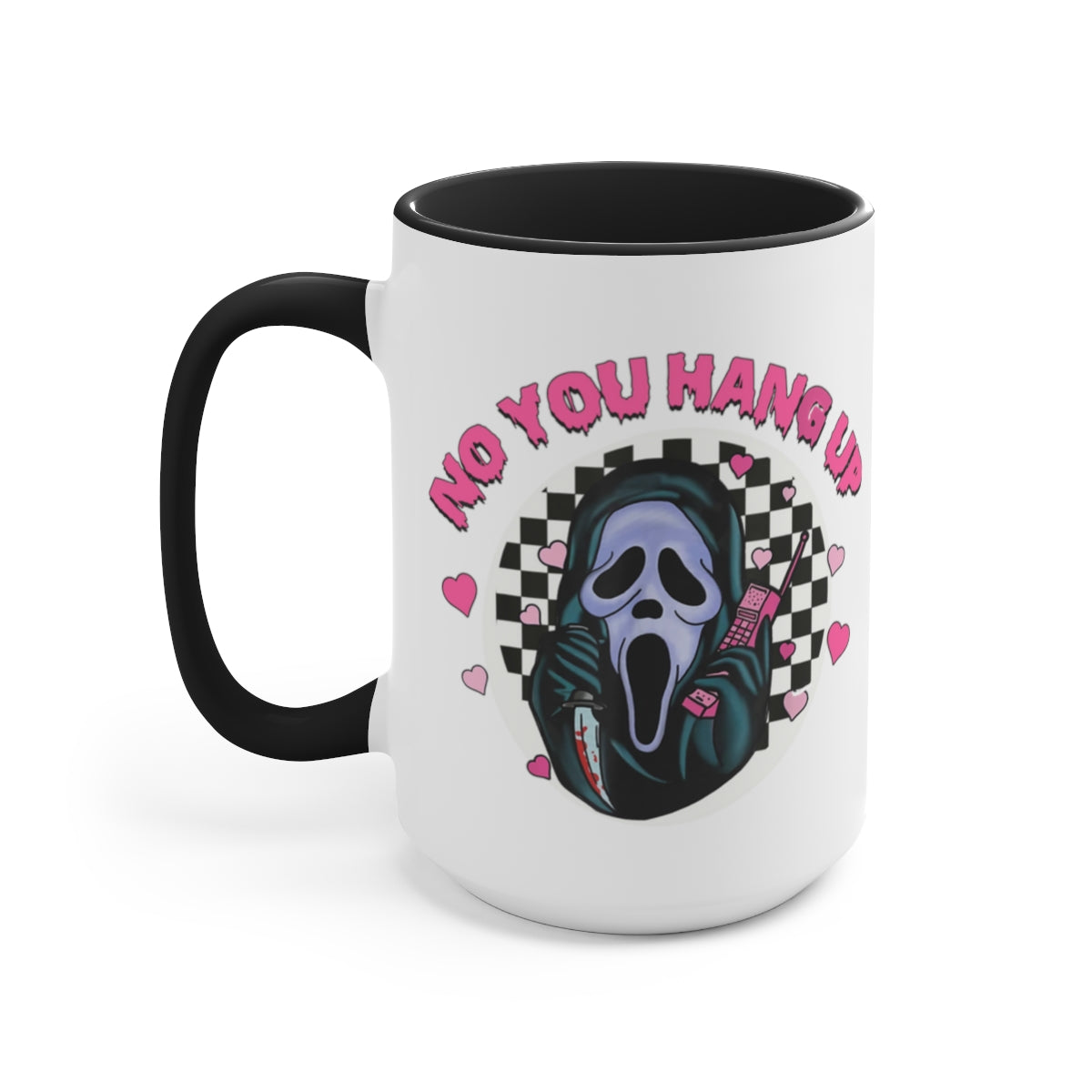 No you hang up Mug, Scream Mug, Ghost face coffee mug, Horror Mug, Spooky Mug, Halloween Mug, Spooky aesthetic