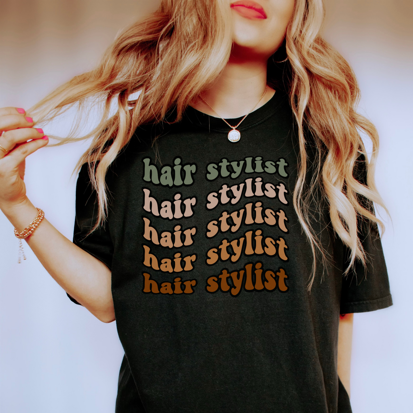 Trendy Hair Stylist shirt, Hair dresser shirt, Hair Stylist gift, Trendy oversized T-shirt for hair stylist, Boho Hair shirt