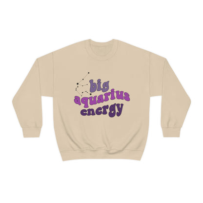 Aquarius Sweatshirt, Big Aquarius Energy Sweatshirt, Gift for Aquarius, Astrology lover sweatshirt, Gift for Astrology Lover