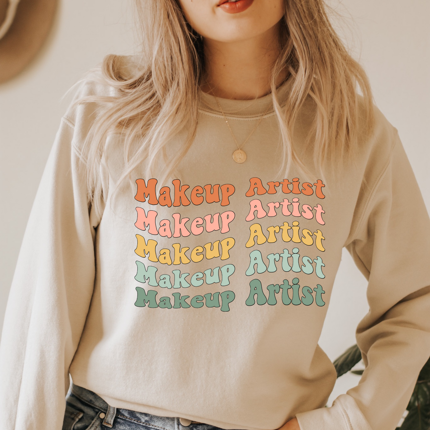 Trendy Makeup Artist Sweatshirt, Retro MUA crewneck, MUA gift, Cute Makeup Artist Gift, Makeup Lover gift, MUA apparel, Trendy Sweatshirt