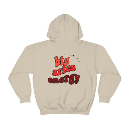 Big Aries energy Hoodie, Aries Sweatshirt, Astrology lover gift, Zodiac sweatshirt, Xmas gift for Aries Astrology