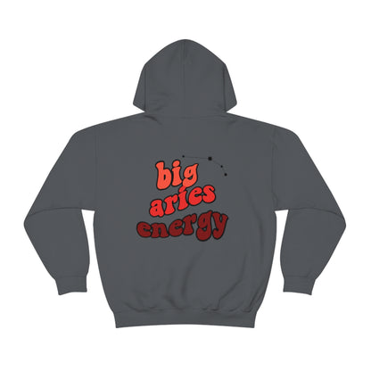 Big Aries energy Hoodie, Aries Sweatshirt, Astrology lover gift, Zodiac sweatshirt, Xmas gift for Aries Astrology