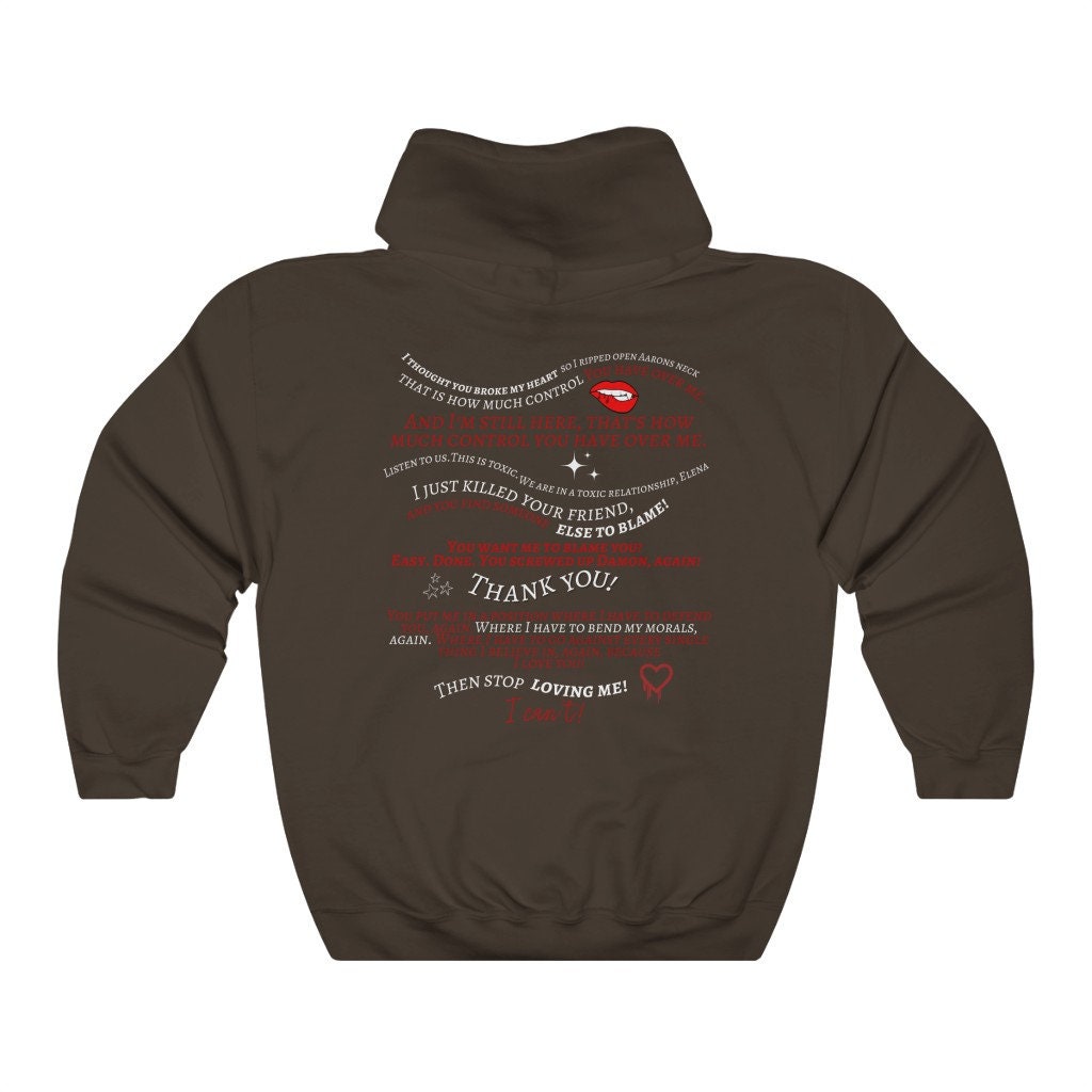 Vampire Diaries Fan Hoodie, TVD Sweatshirt, TVD Fan sweater, Damon & Elena Hoodie, Y2K trendy hoodie, Vampire fan hoodie