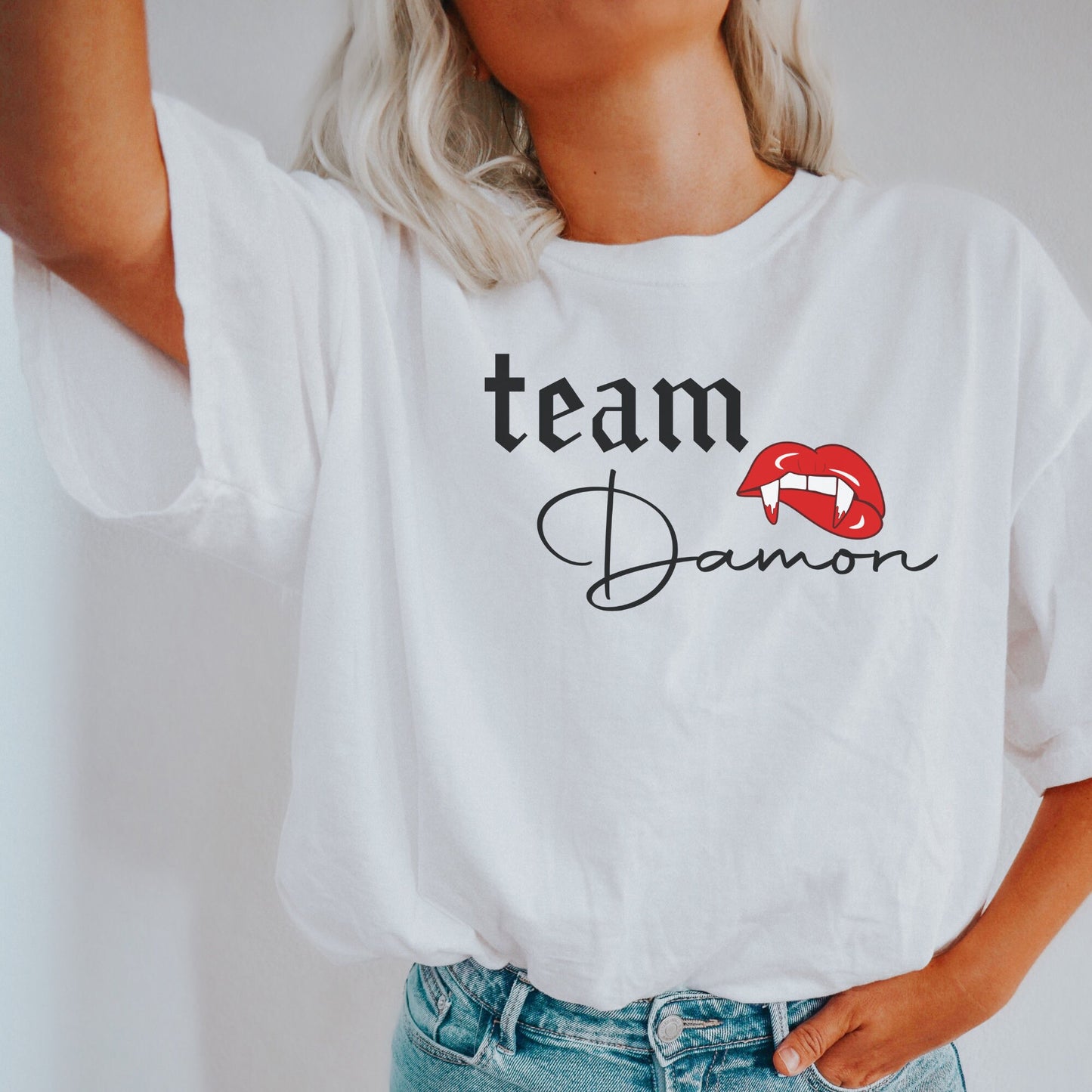 Team Damon shirt, TVD fan gift, vampire shirt, The Vampire Diaries shirt, TVD Fan, TVD merch, Damon Salvatore shirt
