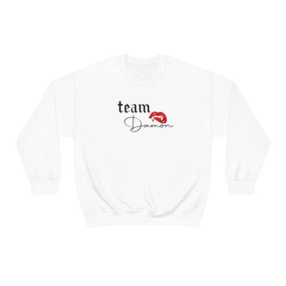 Team Damon Sweatshirt, TVD Sweatshirt, Damon Salvatore Sweatshirt, TVD fan gift, The Vampire Diaries Sweater, Vampire fan gift