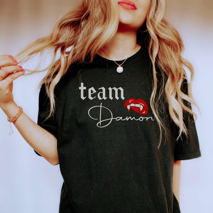 Team Damon shirt, TVD fan gift, vampire shirt, The Vampire Diaries shirt, TVD Fan, TVD merch, Damon Salvatore shirt