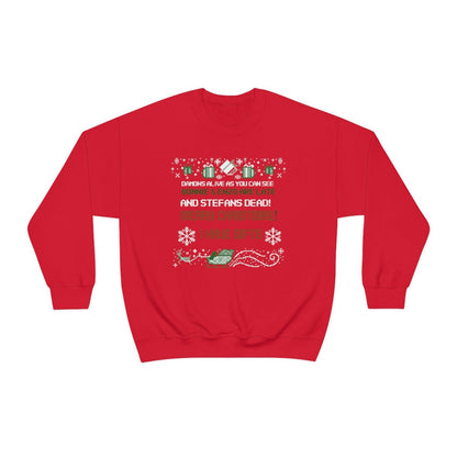 Vampire Diaries Sweatshirt, TVD Ugly Christmas Sweater, TVD Xmas gift, Salvatore Brothers, TVD fan gift