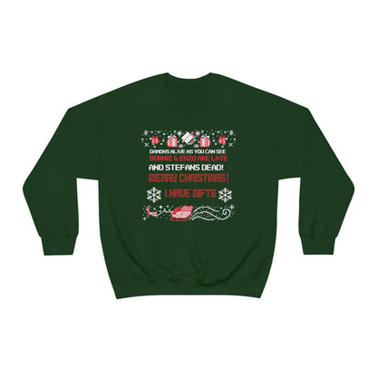 Vampire Diaries Sweatshirt, TVD Ugly Christmas Sweater, TVD Xmas gift, Salvatore Brothers, TVD fan gift