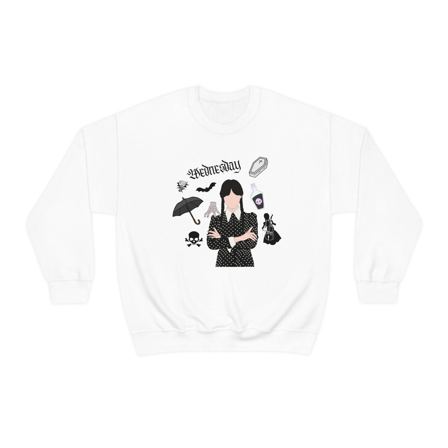 Wednesday Addams Sweatshirt Addams family, Wednesday Adams, Nevermore Academy, Horror merch, Halloween lover