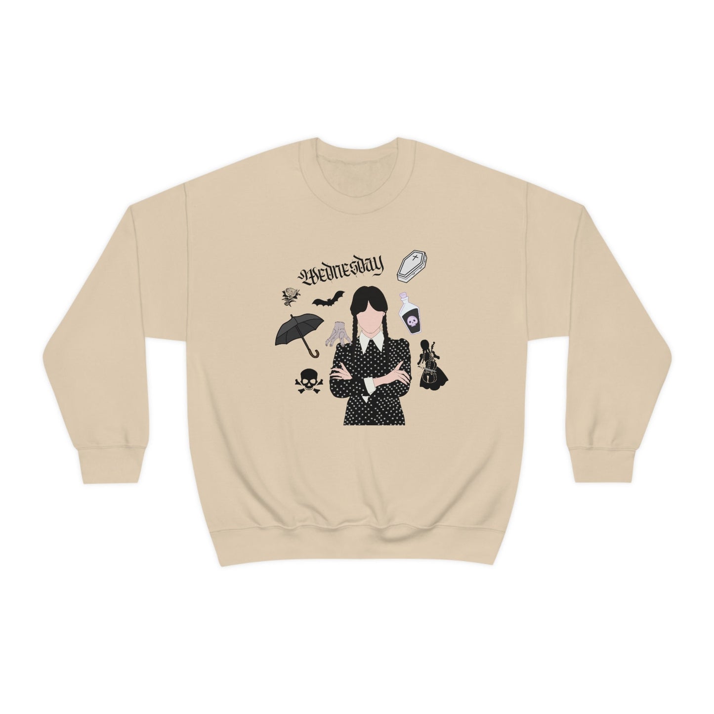 Wednesday Addams Sweatshirt Addams family, Wednesday Adams, Nevermore Academy, Horror merch, Halloween lover