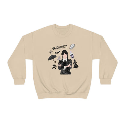 Wednesday Addams Sweatshirt Addams family, Wednesday Adams, Nevermore Academy, Horror merch, Halloween lover