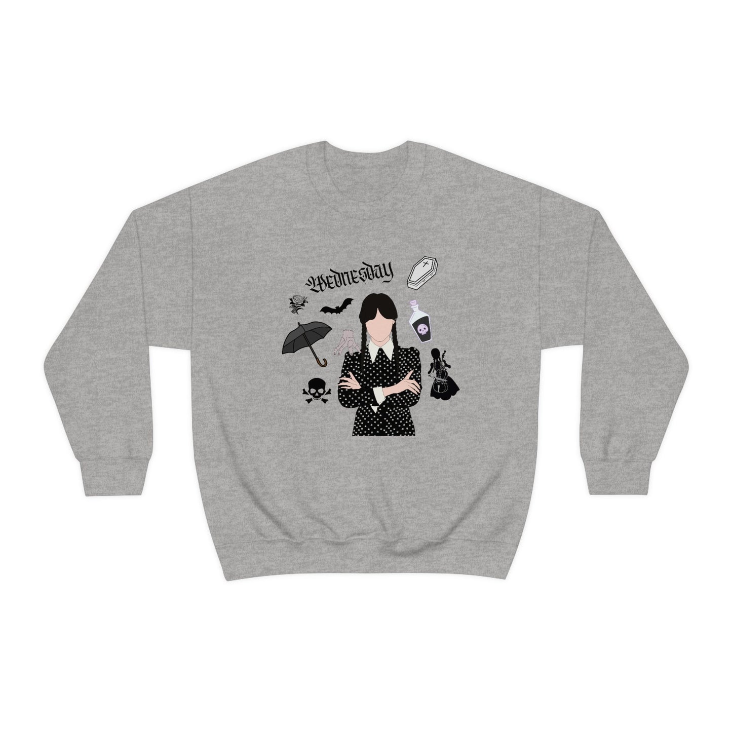 Wednesday Addams Sweatshirt Addams family, Wednesday Adams, Nevermore Academy, Horror merch, Halloween lover
