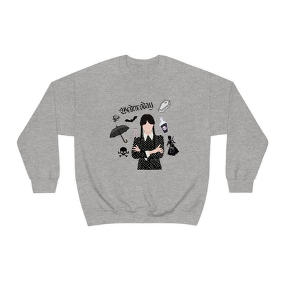 Wednesday Addams Sweatshirt Addams family, Wednesday Adams, Nevermore Academy, Horror merch, Halloween lover