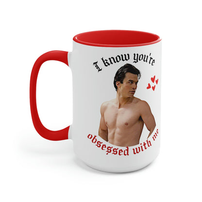 Damon Salvatore Mug, Damon Salvatore Valentine's Day gift, Valentine's Day mug, TVD coffee mug, TVD fan gift, Salvatore brothers