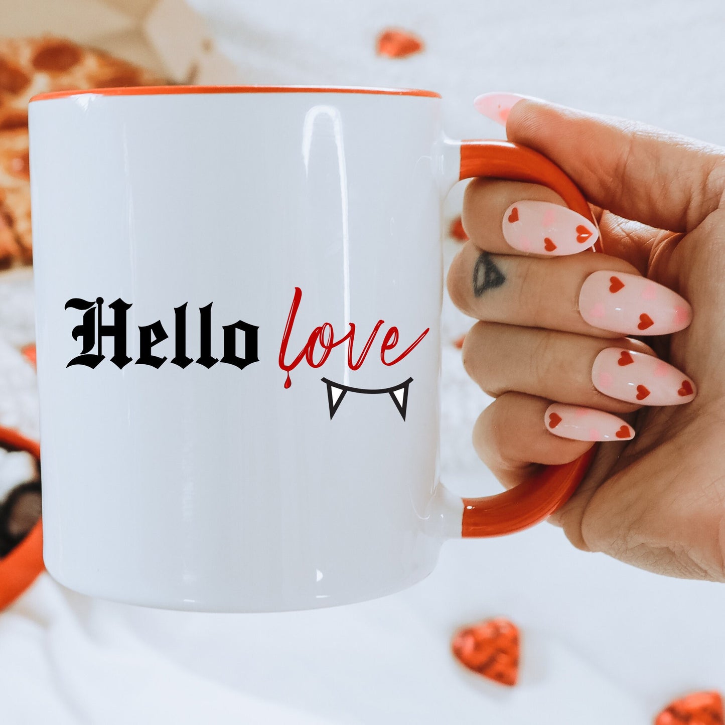 Hello love Mug, Klaus Mikaleson Valentine's Day gift, Valentine's Day mug, TVD coffee mug, TVD fan gift, Klaus Mikaleson mug