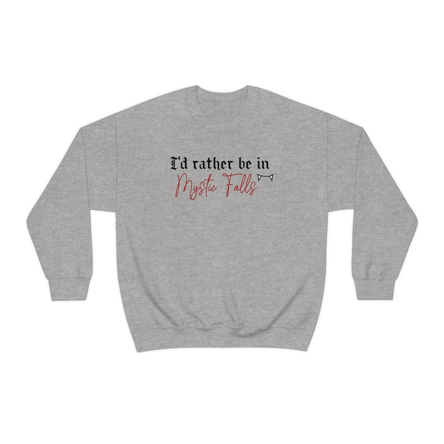 I'd rather be in Mystic Falls Sweatshirt, TVD Sweatshirt, Mystic Fall Sweatshirt, TVD Fan gift, Salvatore brothers