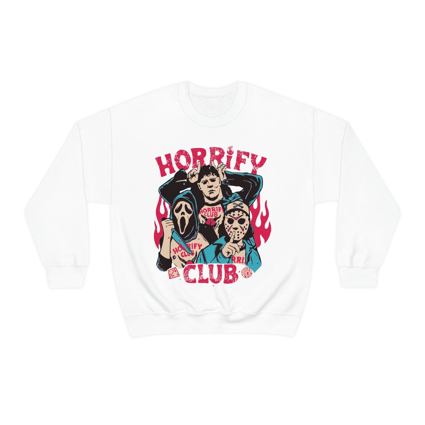 Horrifying Club Sweatshirt, Ghostface Sweatshirt, Horror Hoodie, Horror merch, Michael Meyers, Jason, Eddie Munson, Horror aesthetic