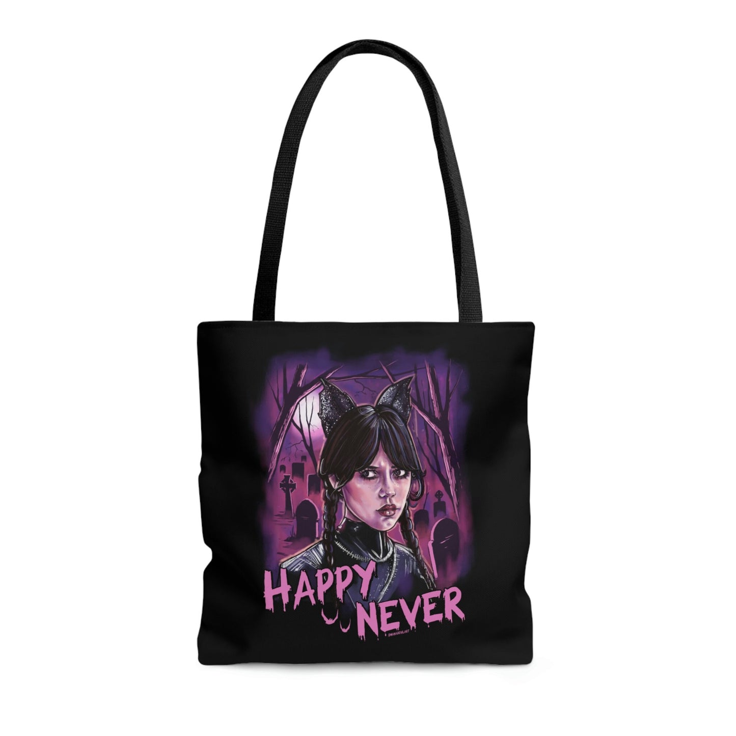 Wednesday Addams tote bag, Gothic book bag, Wednesday Addams merch, Spooky shopping bag, Witchy bag, Horror merch