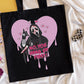 Scream tote bag, Gothic book bag, Ghostface merch, Spooky shopping bag, Witchy bag, Horror merch, Horror bag