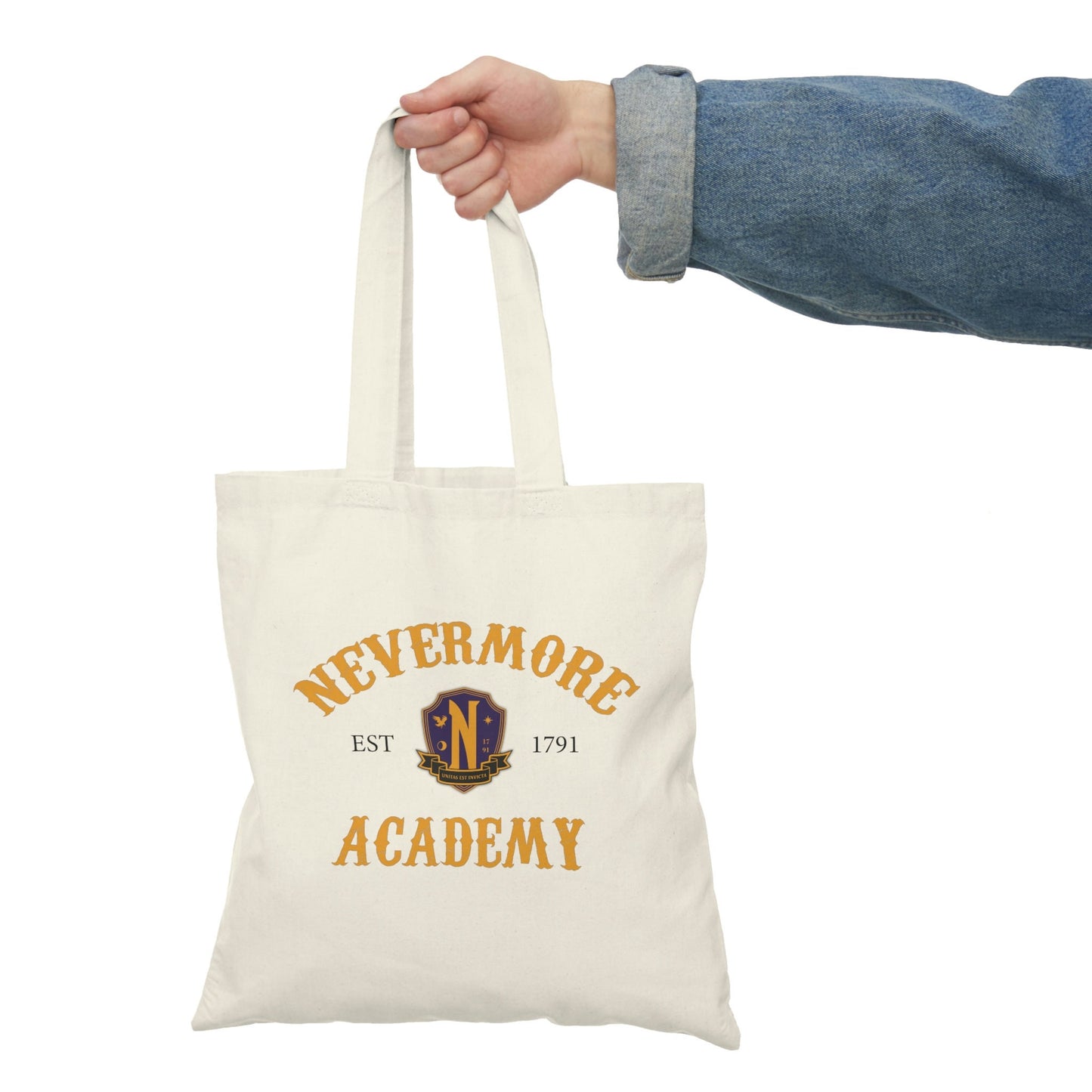 Nevermore Academy tote bag, Nevermore academy, Wednesday Addams tote bag, Goth book bag, Wednesday Addams grocery bag, Horror tote bag