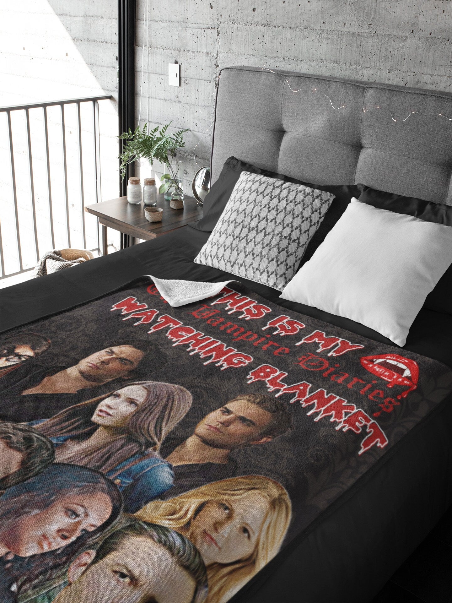 TVD Blanket, This is my TVD watching Blanket, TVD merch, Tvd fan gift, The Vampire diaries, Damon Salvatore blanket, I was feeling epic