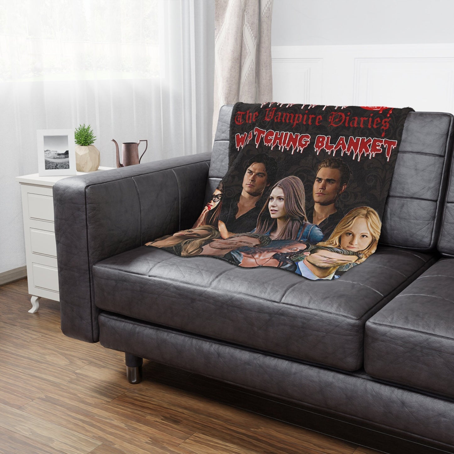 TVD Blanket, This is my TVD watching Blanket, TVD merch, Tvd fan gift, The Vampire diaries, Damon Salvatore blanket, I was feeling epic