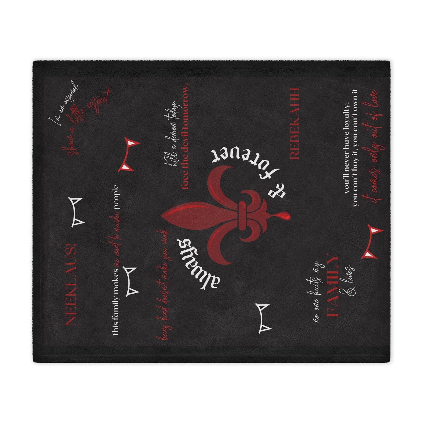 The Originals quotes blanket, Tvd merch, Tvd custom quote blanket, Tvd fan gift, Klaus Mikaleson blanket, Tvd apparel, The originals merch